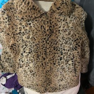 Leopard stripes coat